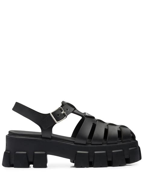 prada padded cage sandals|prada monolith sandals.